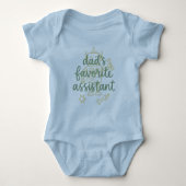 Schattige vaders favoriete assistent baby romper (Voorkant)