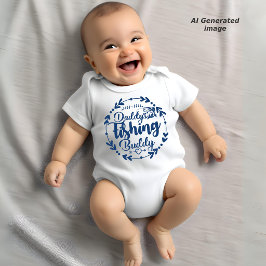 Schattige vaders vismaatje | Blauwe Unisex Romper