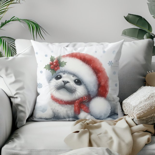 Schattige vakantie Baby Seal - Schattige & feestel Kussen (Creator heeft geüpload)