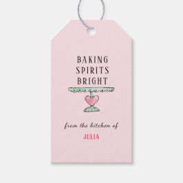 Schattige vakantie 'Baking Sprits Bright' Roze  Cadeaulabel