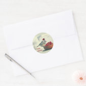 Schattige vakantie Chickadee Ronde Sticker (Envelop)