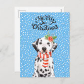 Schattige vakantie Dalmatische Puppy Feestdagen Br (Voorkant / Achterkant)