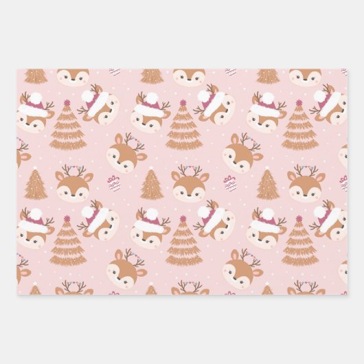 Schattige vakantiehert inpakpapier vel (Voorkant 3)