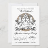 Schattige vakantiehuis Drop in Housewarming Party Kaart (Voorkant)