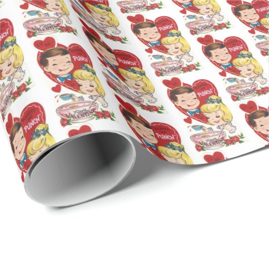 schattige  Valentijn Cadeaupapier (Rol Hoek)