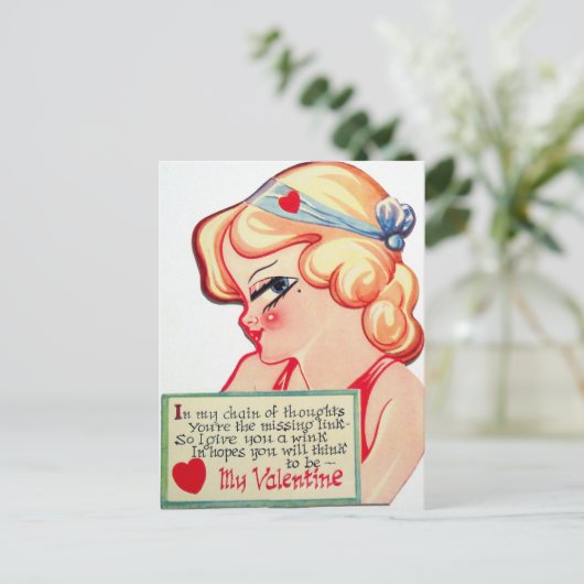 schattige  Valentijn Feestdagenkaart (Staand voorkant)