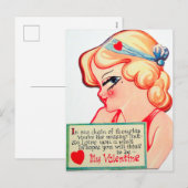 schattige  Valentijn Feestdagenkaart (Voorkant / Achterkant)