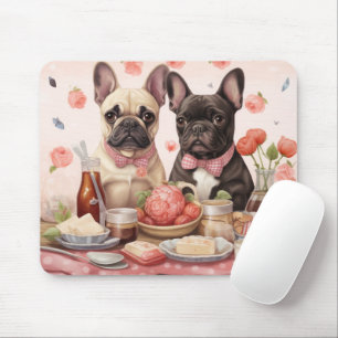 SCHATTIGE VALENTIJN FRANSE BULLDOG MET HARTEN MUISMAT