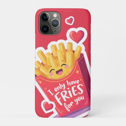Schattige Valentijn Frites Woordgrap Case-Mate iPhone Case (Achterkant)