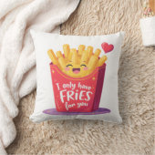 Schattige Valentijn Frites Woordgrap Kussen (Deken)