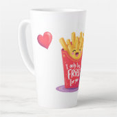 Schattige Valentijn Frites Woordgrap Latte Mok (Linkerhoek)
