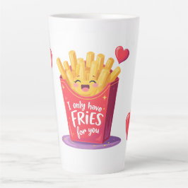 Schattige Valentijn Frites Woordgrap Latte Mok