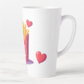 Schattige Valentijn Frites Woordgrap Latte Mok (Rechts)