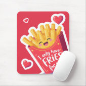 Schattige Valentijn Frites Woordgrap Muismat (Met muis)