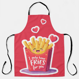 Schattige Valentijn Frites Woordgrap Schort