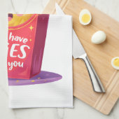 Schattige Valentijn Frites Woordgrap Theedoek (Quarter Fold)