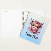 Schattige Valentijn Highland Koe Planner (Display)