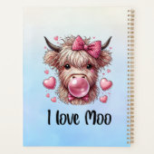 Schattige Valentijn Highland Koe Planner (Achterkant)