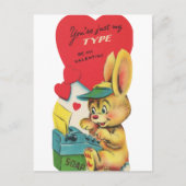 Schattige  Valentijn konijntje Feestdagenkaart (Voorkant)