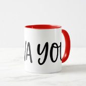 schattige Valentijn lava woordkunst Mok (Voorkant rechts)