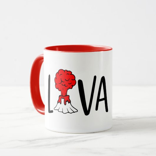 schattige Valentijn lava woordkunst Mok (Voorkant links)
