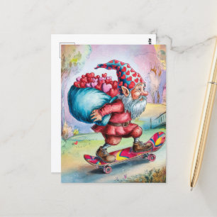 Schattige Valentijn oude gnoom Briefkaart