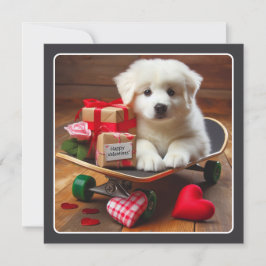Schattige Valentijn Puppy Feestdagenkaart