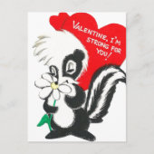 Schattige Valentijn Skunk Briefkaart (Voorkant)
