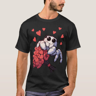 Schattige Valentijn springen spin T-shirt