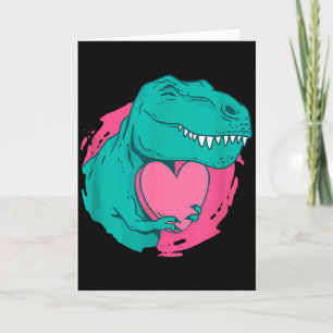 Schattige Valentijn T-rex Hart Dinosaurus Liefhebb Kaart
