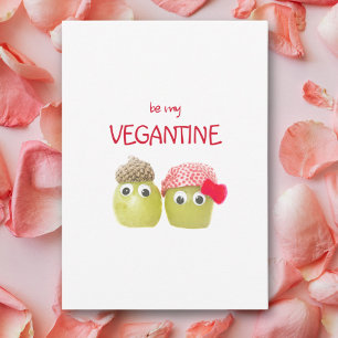 Schattige Valentijn voor Vegan - Chef Liefde Grapp Notitiekaartje