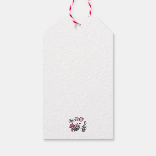Schattige Valentijns Cat Design – Feline the Love Cadeaulabel (Achterkant)