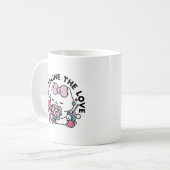 Schattige Valentijns Cat Design – Feline the Love Koffiemok (Voorkant links)