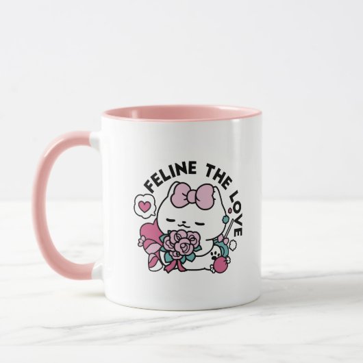 Schattige Valentijns Cat Design – Feline the Love Mok (Links)