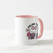 Schattige Valentijns Cat Design – Feline the Love Mok (Voorkant rechts)