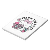 Schattige Valentijns Cat Design – Feline the Love Notitieblok (Linkerzijde)
