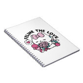 Schattige Valentijns Cat Design – Feline the Love Notitieboek (Rechterzijde)