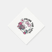 Schattige Valentijns Cat Design – Feline the Love Servet (Hoek)