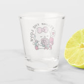 Schattige Valentijns Cat Design – Feline the Love Shot Glas (Achterkant)