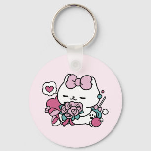 Schattige Valentijns Cat Design – Feline the Love Sleutelhanger