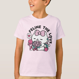 Schattige Valentijns Cat Design – Feline the Love T-shirt