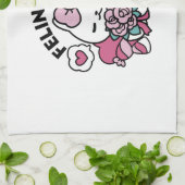 Schattige Valentijns Cat Design – Feline the Love Theedoek (Gevouwen)