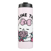 Schattige Valentijns Cat Design – Feline the Love Thermosbeker (Voorkant)