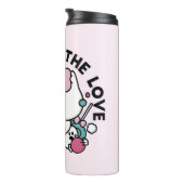 Schattige Valentijns Cat Design – Feline the Love Thermosbeker (Geroteerd rechts)