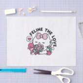 Schattige Valentijns Cat Design – Feline the Love Tissuepapier (Craft)