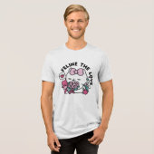 Schattige Valentijns Cat Design – Feline the Love Tri-Blend Shirt (Voorkant volledig)