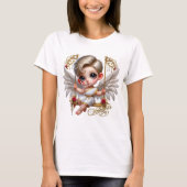 Schattige Valentijns Cupido Vrouwen T-shirts (Voorkant)