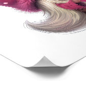 Schattige Valentijn's Day Gnome met hartballonnen Poster (Hoek)