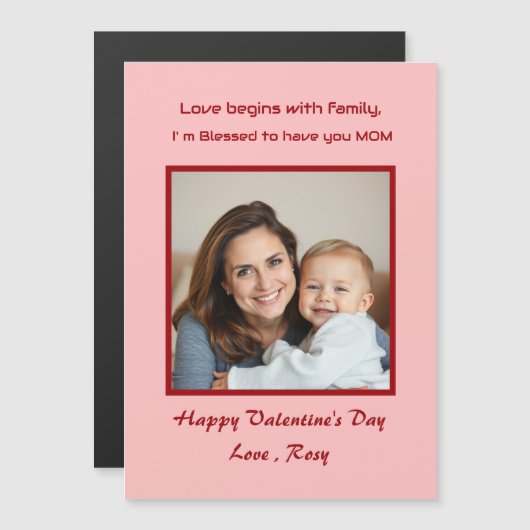 Schattige Valentijn's Day Kaart voor kinderen (Voorkant / Achterkant)