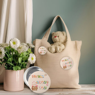 Schattige Valentijns Knop Denk Aan Jou Ronde Button 7,6 Cm
